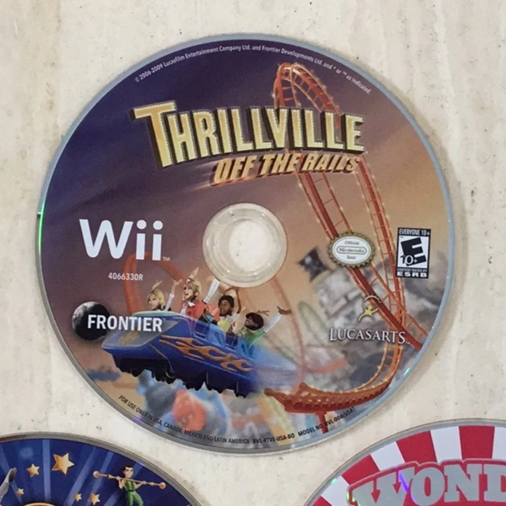 Wonder World Nintendo Wii Game & Ringlng Bros Circus Wii & Thrillville Wii Games